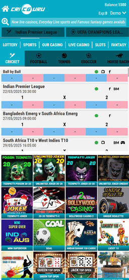 PKBOOK99 Mobile Betting Interface